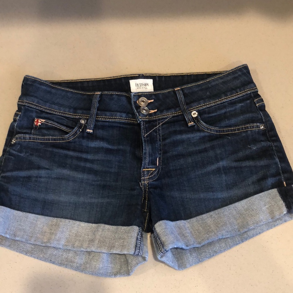 Adorable Hudson Jean shorts cuffed